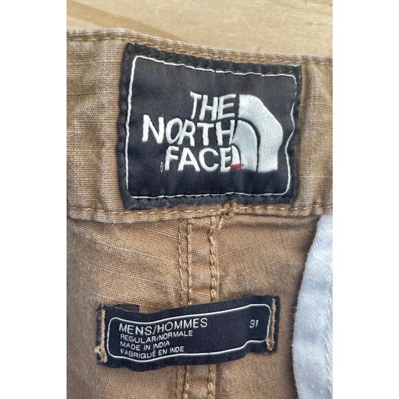 The North Face Men's Cargo Shorts Brown Olive Cotton Casual Camp Hiking‎ Large - Picture 3 of 4